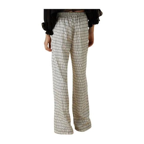 Emme Marella Pantaloni Pantalone Donna morbido a palazzo Panna - Francavilla Moda